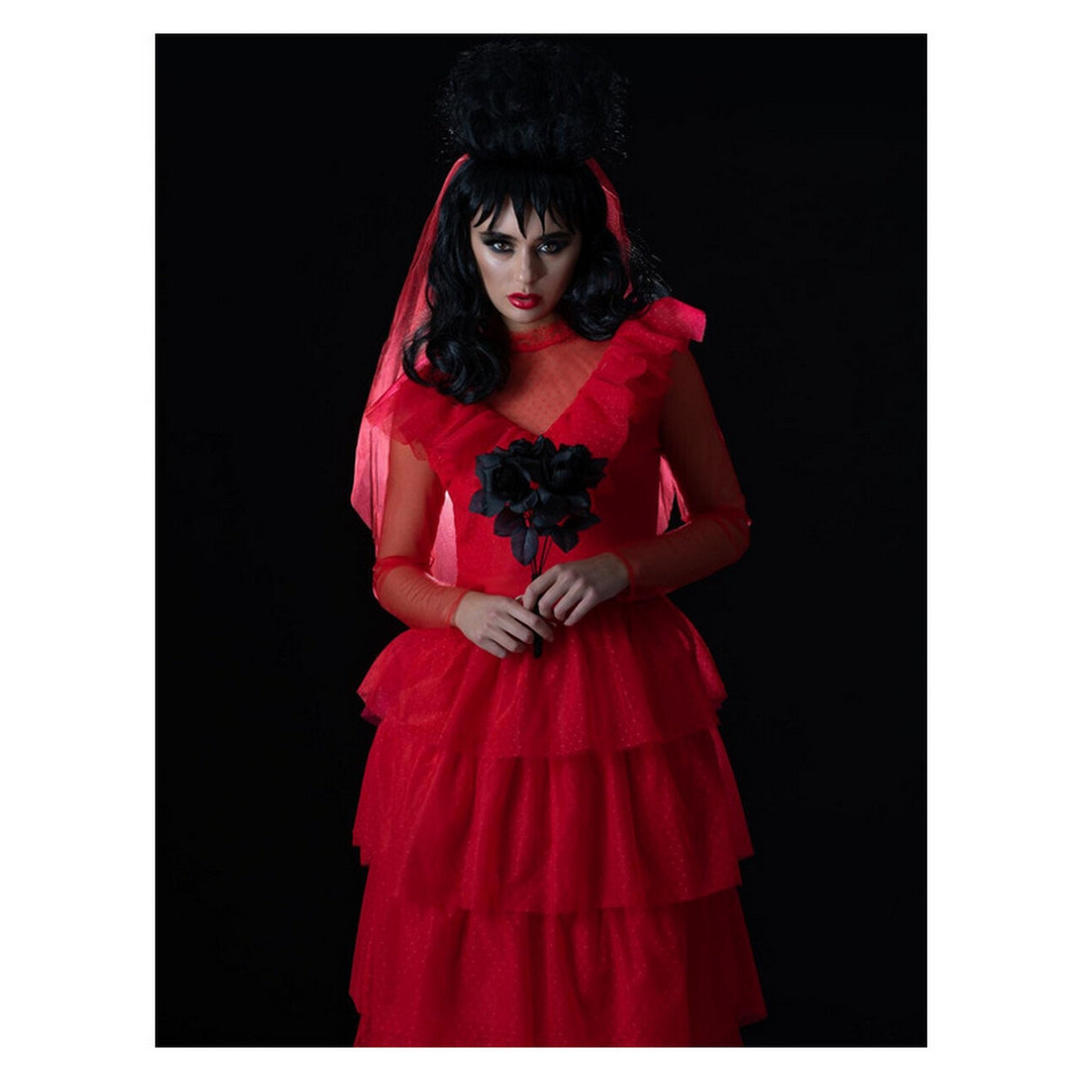 Op deze afbeelding zie je een Kostuums, van het merk Smiffy's. Lady In Red Lidia Vrouw Kostuum