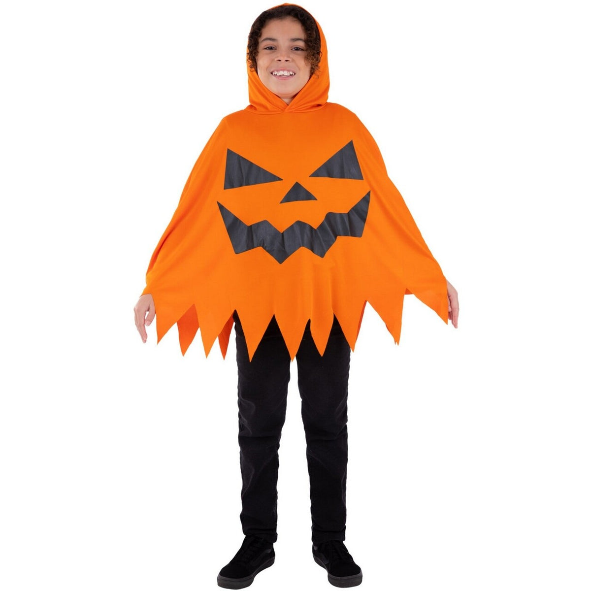 Op deze afbeelding zie je een Kostuums, van het merk Smiffy's. Lachende Pompoen Poncho Kind Kind