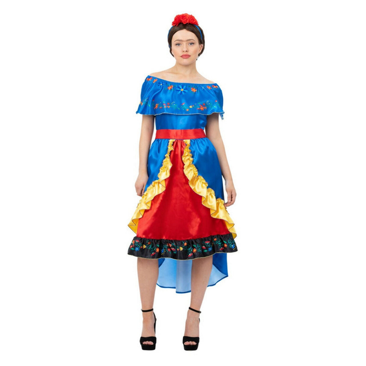 Op deze afbeelding zie je een Kostuums, van het merk Smiffy's. Mexicaanse Artistieke Frida Vrouw Kostuum
