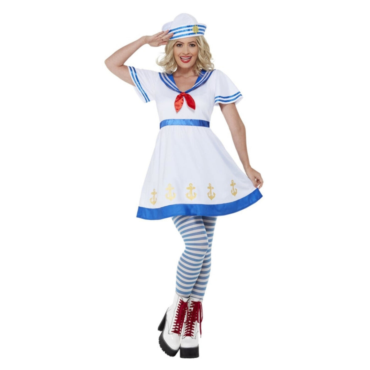 Op deze afbeelding zie je een Kostuums, van het merk Smiffy's. Oceaan Lieverd Matroos Vrouw Kostuum
