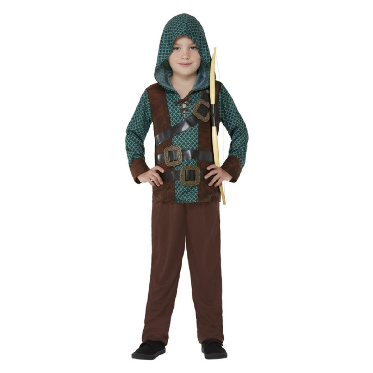 Op deze afbeelding zie je een Kostuums, van het merk Smiffy's. Deluxe Boogschutter Alles In De Roos Lucolas Jongen Kostuum
