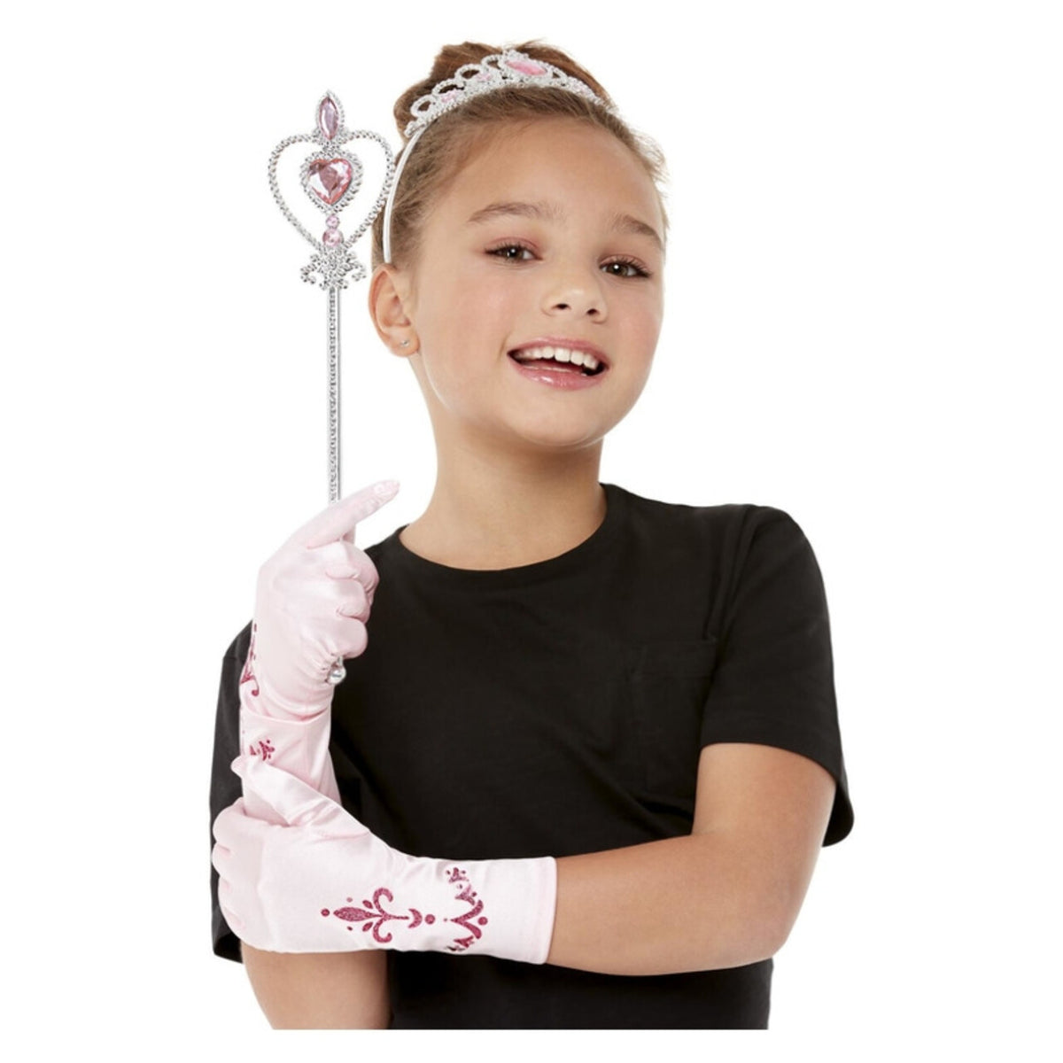 Op deze afbeelding zie je een Accessoires, van het merk Smiffy's. Roze Prinses Marcella Set