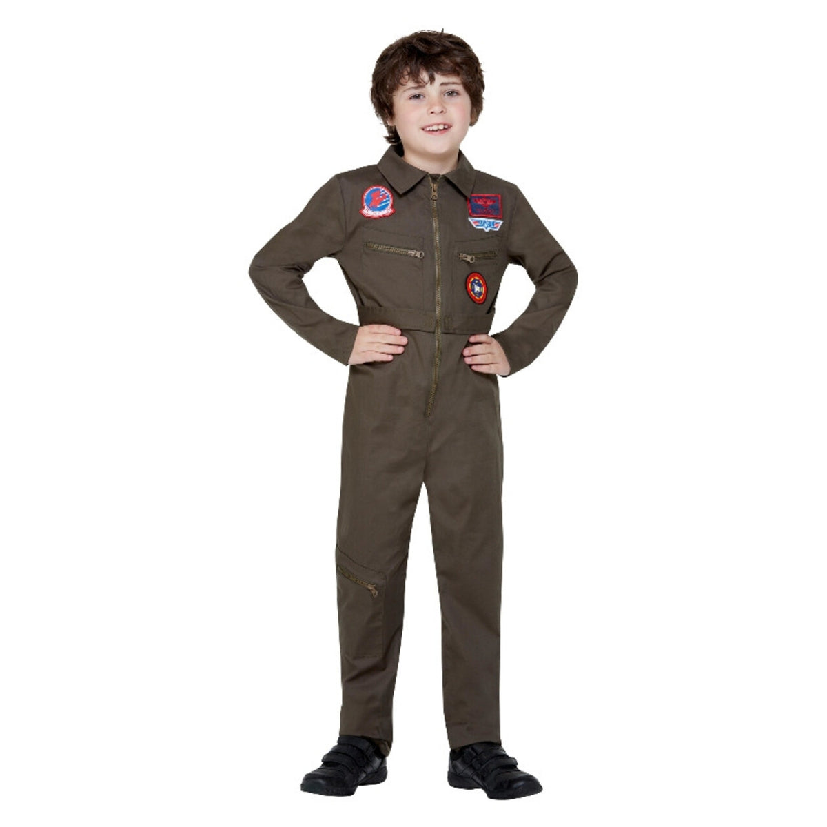 Op deze afbeelding zie je een Kostuums, van het merk Smiffy's. Top Stuntpiloot Kind Kostuum