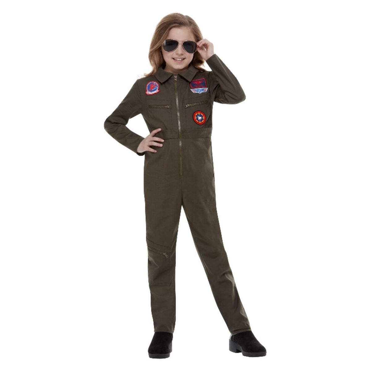 Op deze afbeelding zie je een Kostuums, van het merk Smiffy's. Top Stuntpiloot Kind Kostuum