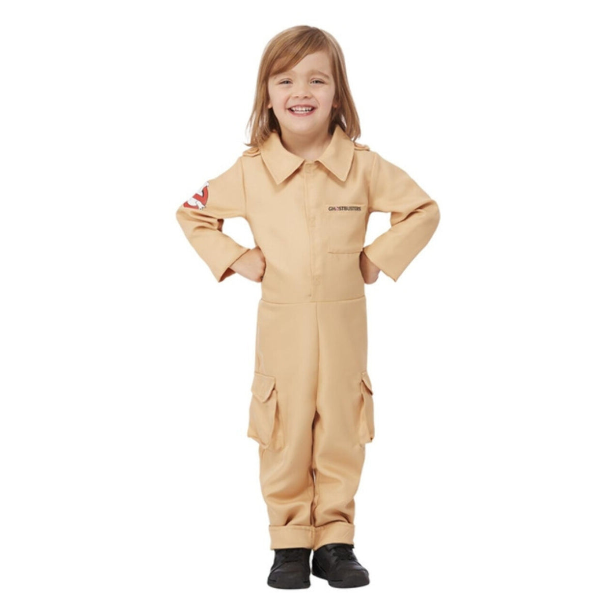 Op deze afbeelding zie je een Kostuums, van het merk Smiffy's. Spoken Zijn Niet Veilig Ghostbuster Kind Kostuum