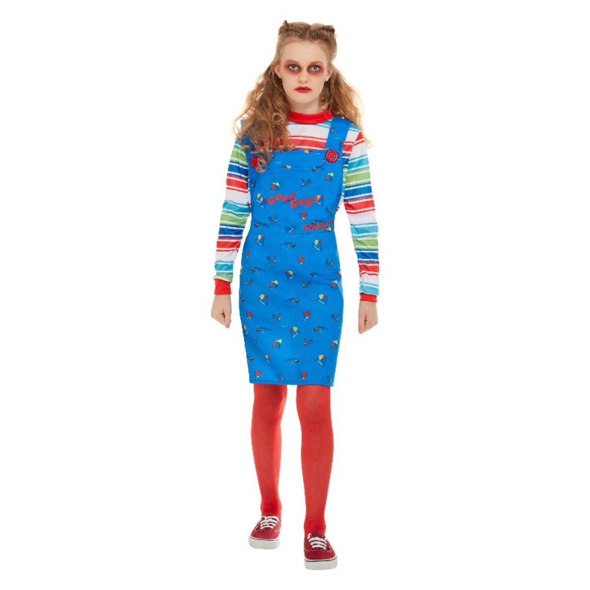 Op deze afbeelding zie je een Kostuums, van het merk Smiffy's. Vreselijke Jaloerse Vriendin Chucky Meisje Kostuum