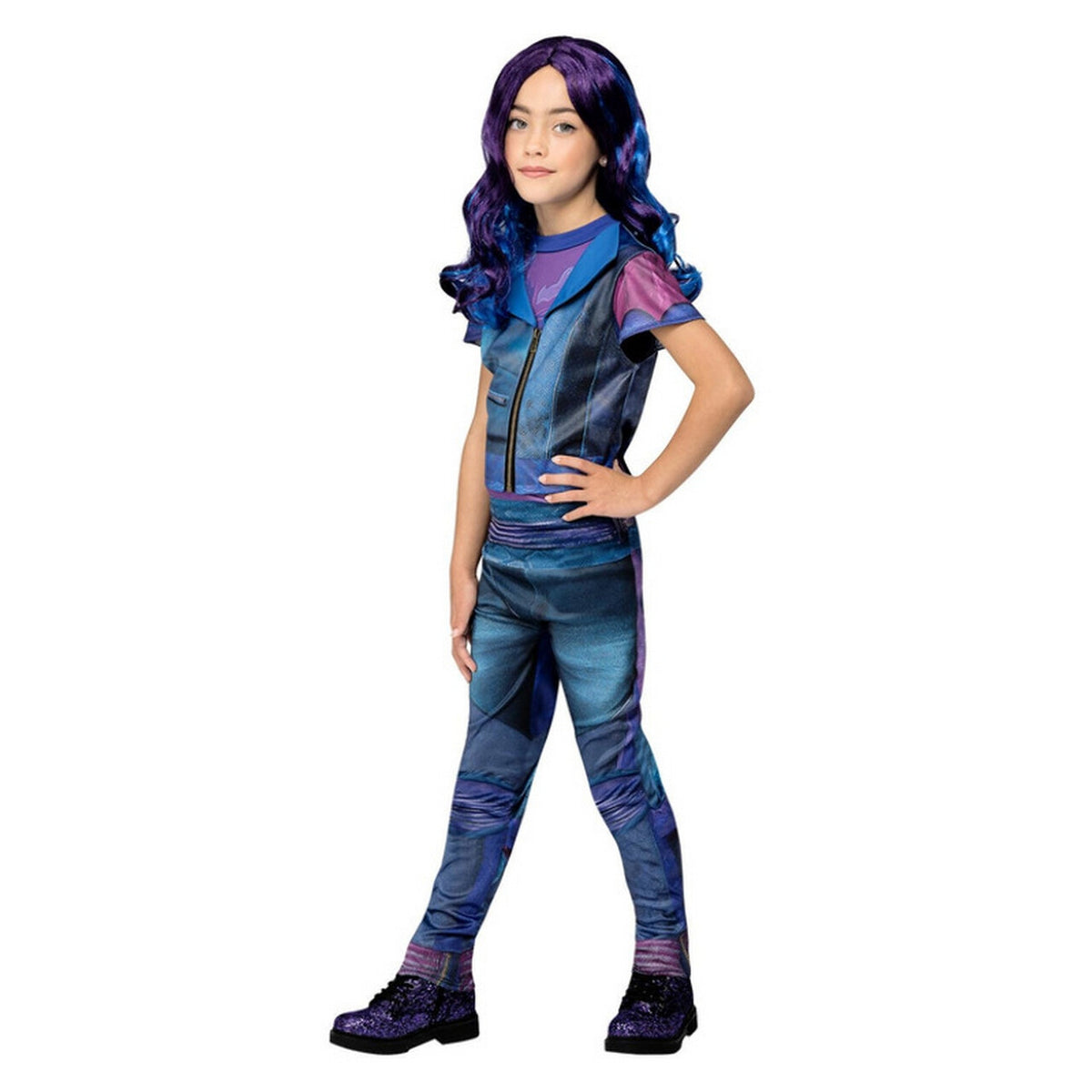 Op deze afbeelding zie je een Kostuums, van het merk Smiffy's. Slinkse Disney Descendants Queen Mal Meisje Kostuum