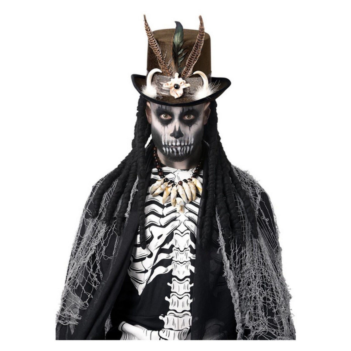 Op deze afbeelding zie je een Accessoires, van het merk Smiffy's. Voodoo Heks Duistere Magie Hoed Zwart Bruin