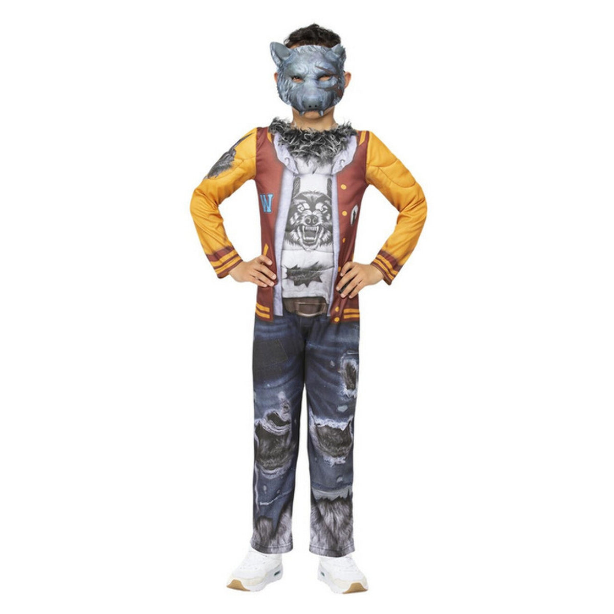 Op deze afbeelding zie je een Kostuums, van het merk Smiffy's. Mikey Scarewolf Jongen Kostuum