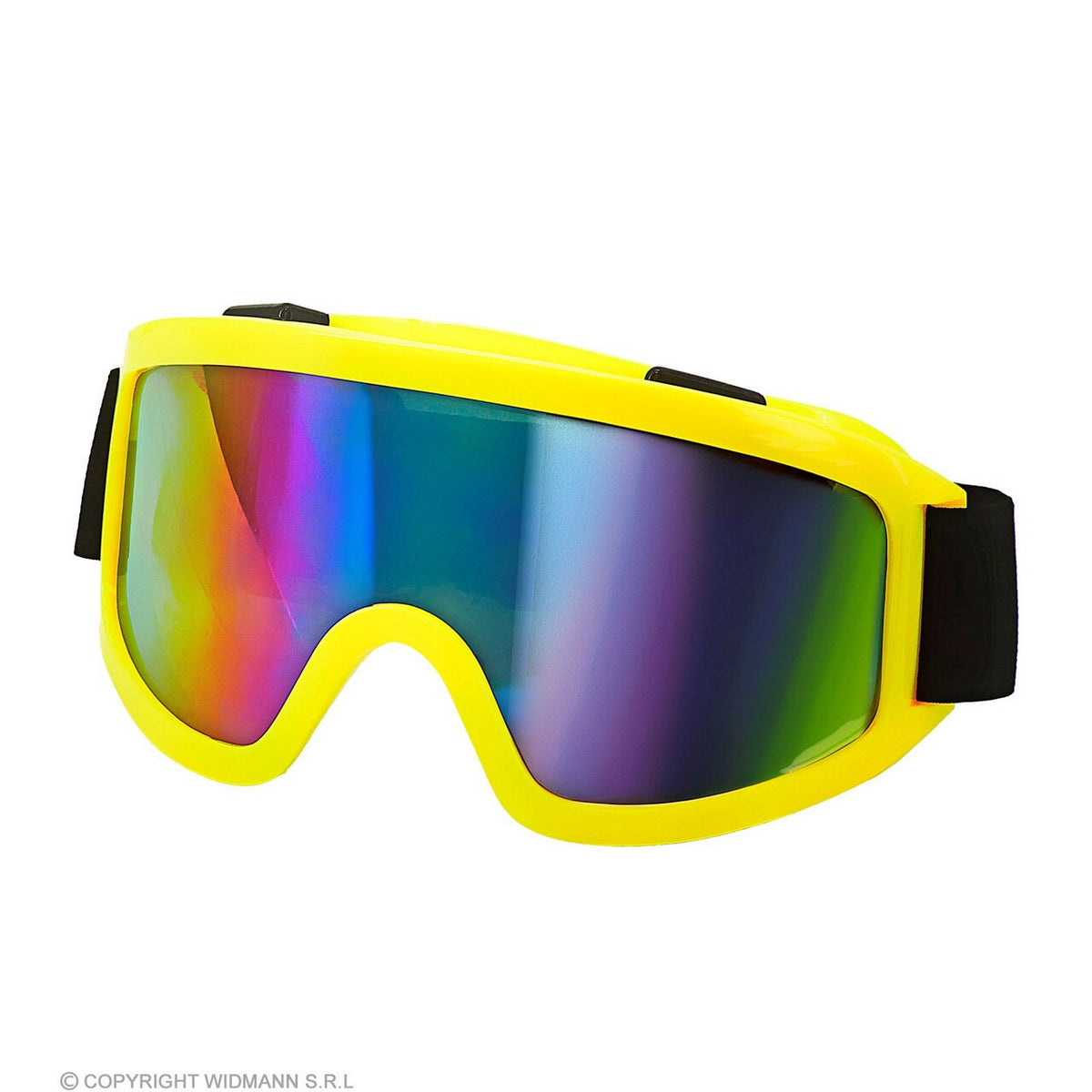 Op deze afbeelding zie je een Accessoires, van het merk Widmann. Ski-Bril 80s Neon Geel