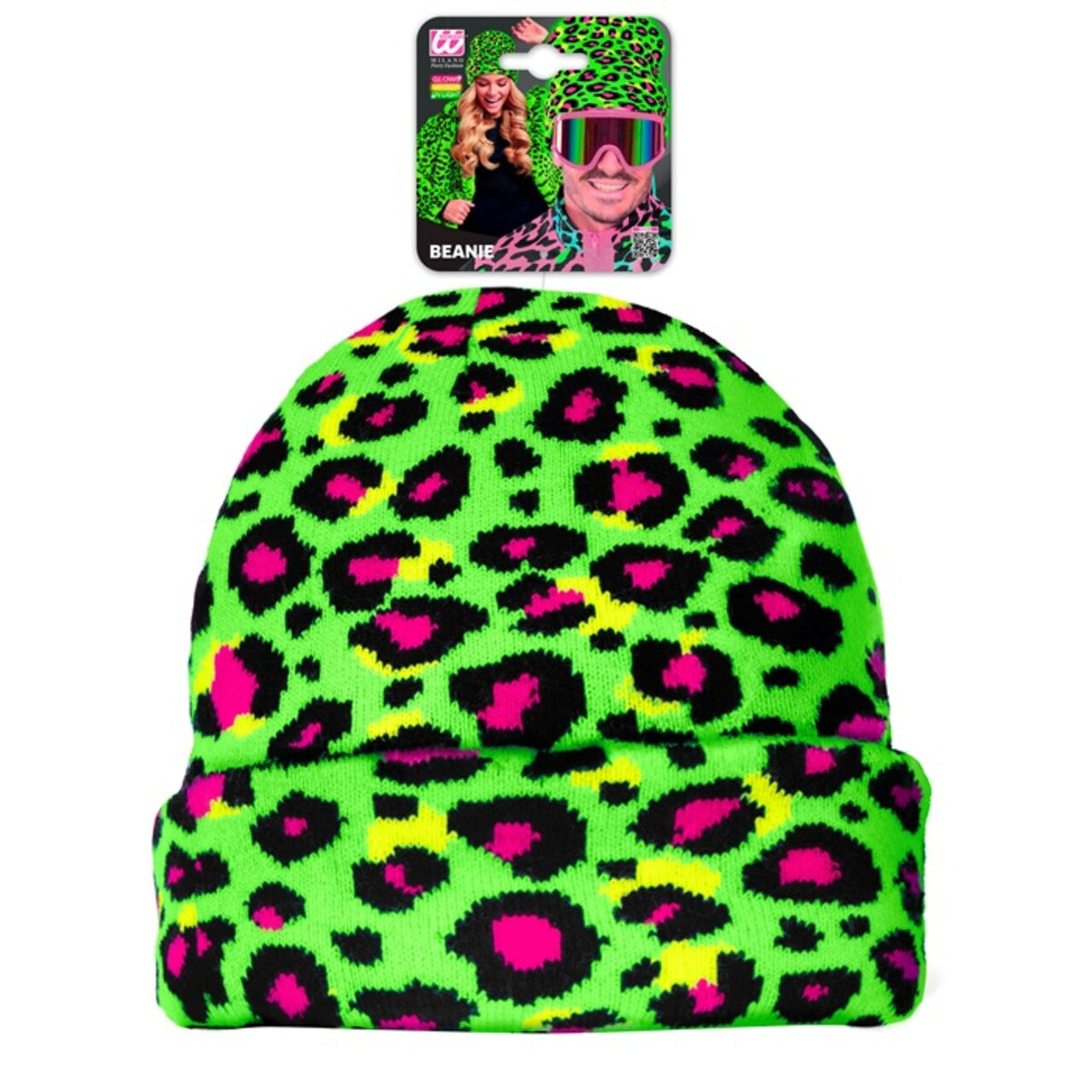 Op deze afbeelding zie je een Accessoires, van het merk Widmann. Green Leopard Muts