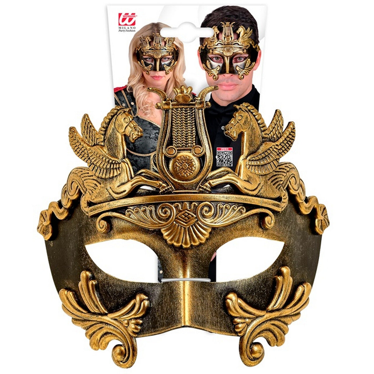Op deze afbeelding zie je een Accessoires, van het merk Widmann. Statig Romeins Oogmasker Goud