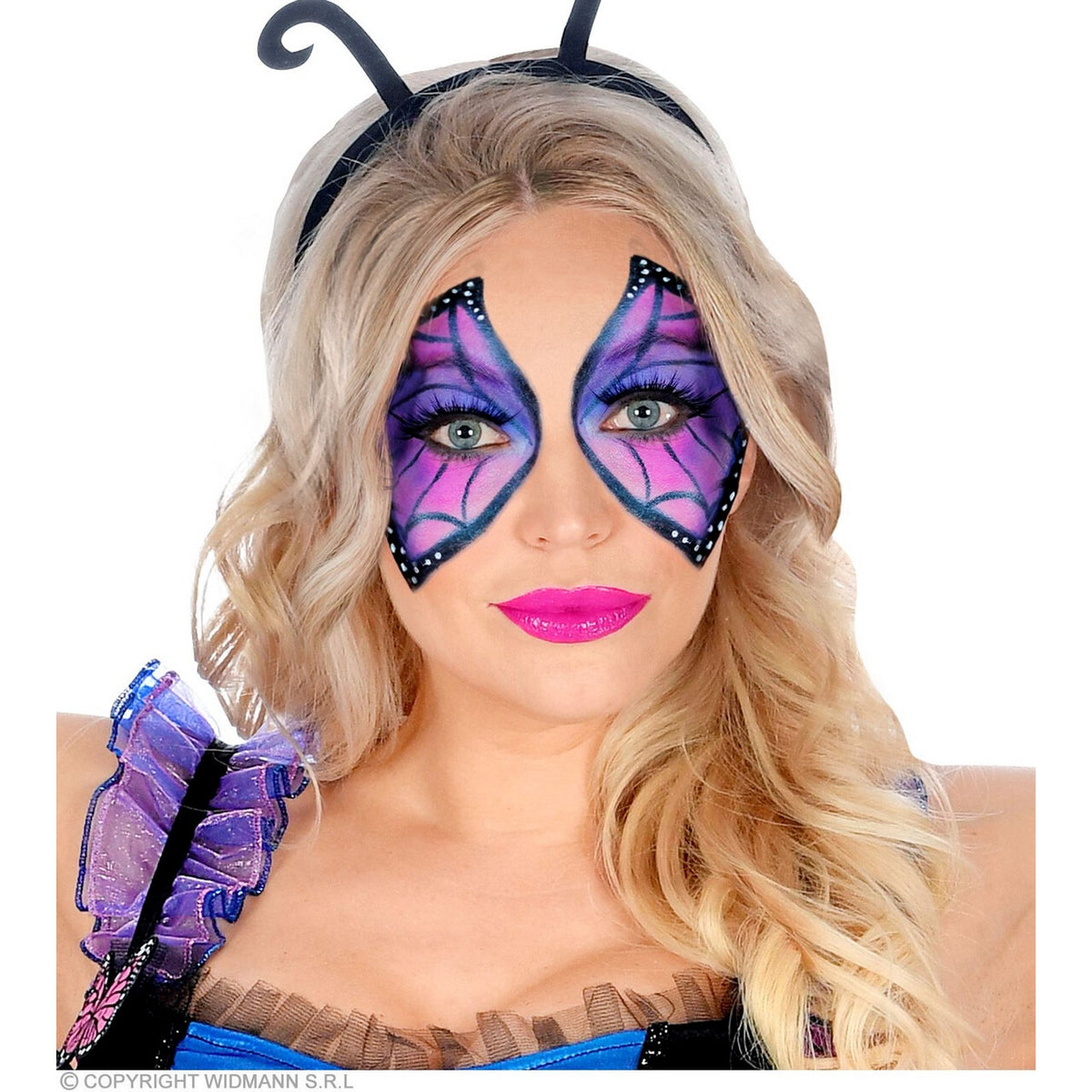 Op deze afbeelding zie je een Accessoires, van het merk Widmann. Make-Up Paars, 25 Gram