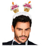 Serre-Tête Cupcake Joyeux Anniversaire Or