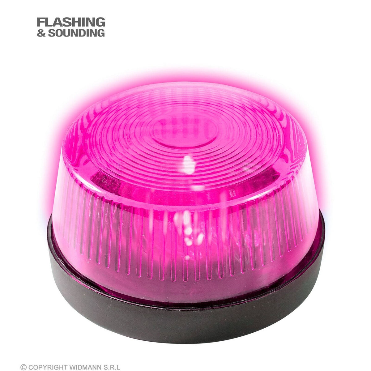 Op deze afbeelding zie je een Decoratie, van het merk Widmann. Roze Zwaailicht Met Sirene