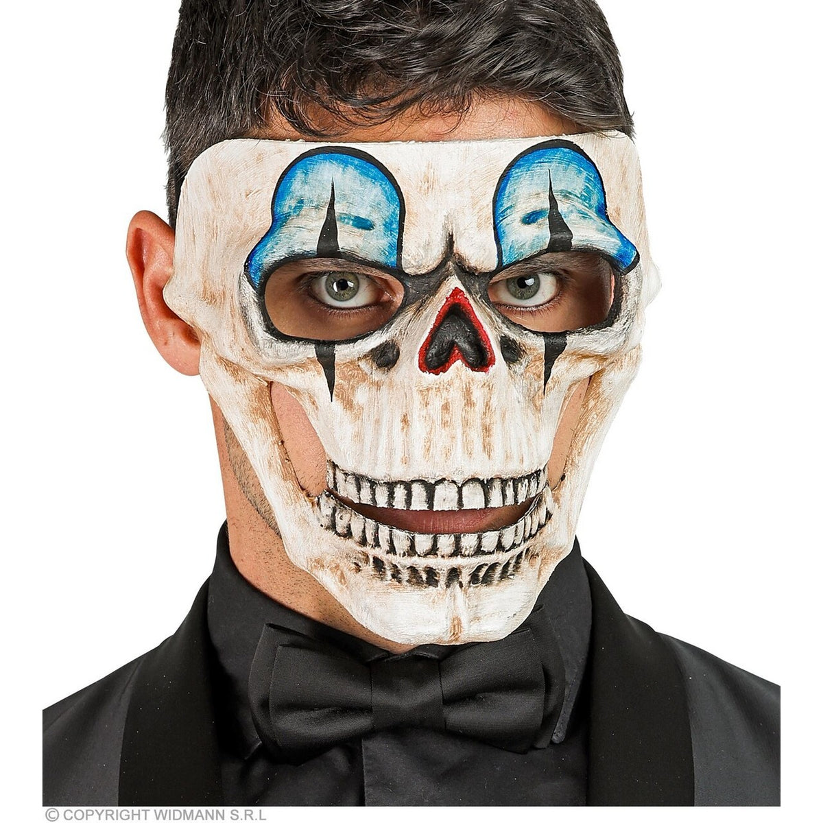 Op deze afbeelding zie je een Accessoires, van het merk Widmann. Masker Schedel Zeer Oude Enge Clown