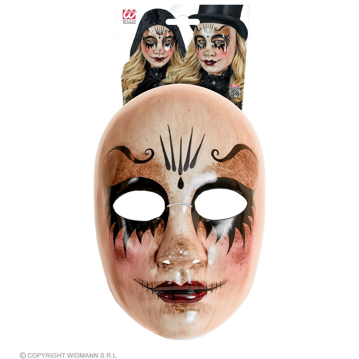 Op deze afbeelding zie je een Accessoires, van het merk Widmann. Masker Theater Enge Vrouw