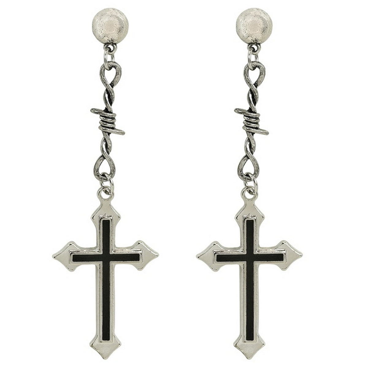 Op deze afbeelding zie je een Accessoires, van het merk Widmann. Oorbellen Gotisch Kruis