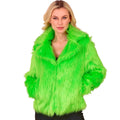 Neon Groene Bontjas Kikkergroen Vrouw