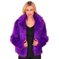 Manteau En Fourrure Violet Cool