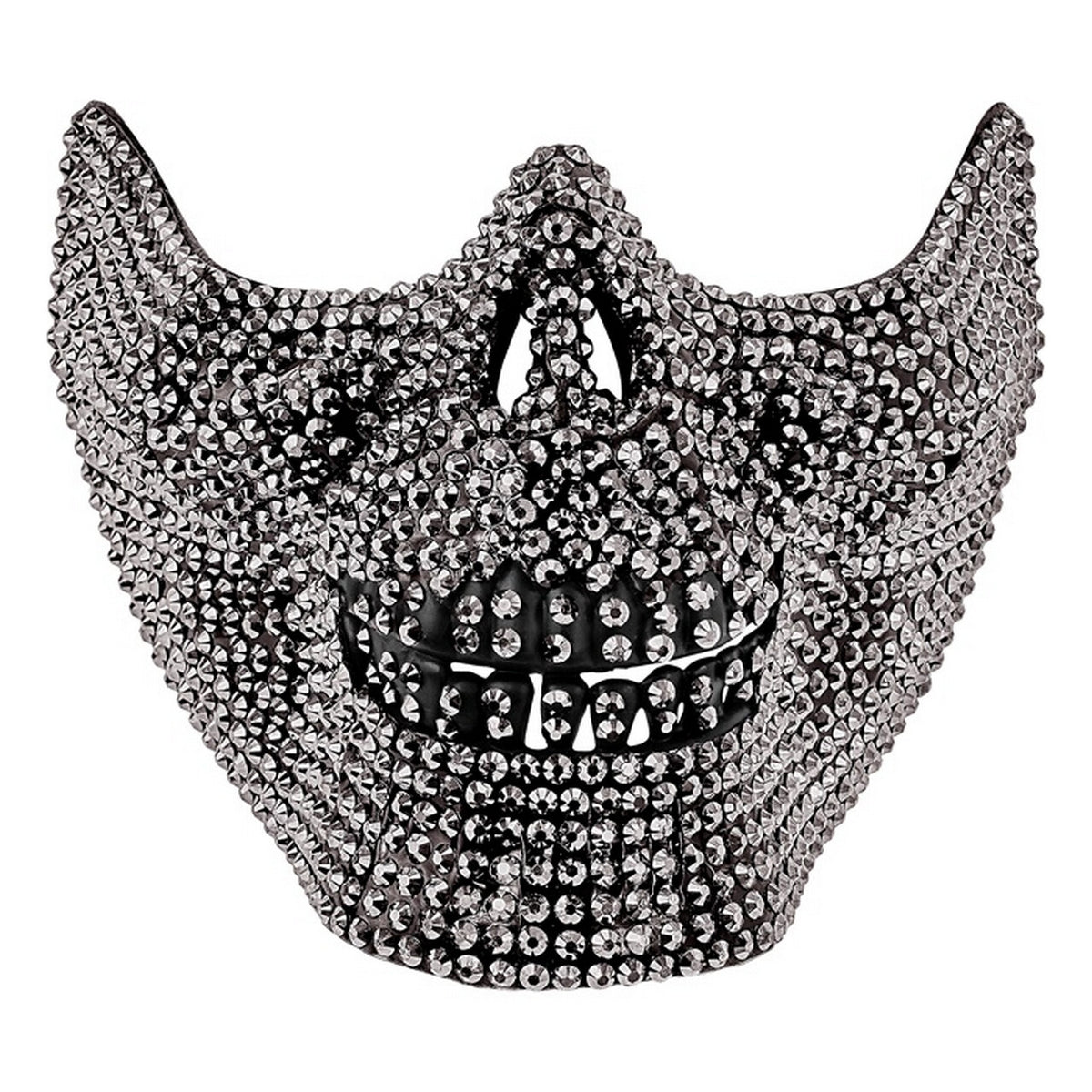 Op deze afbeelding zie je een Accessoires, van het merk Widmann. Halfmasker Schedel Met Strass