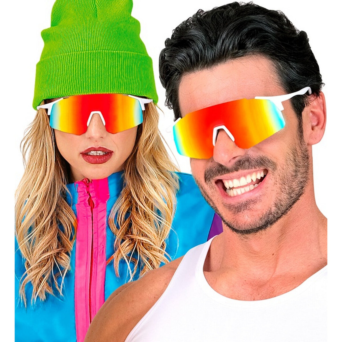 Op deze afbeelding zie je een Accessoires, van het merk Widmann. Mega Blitse Festival Ski Bril