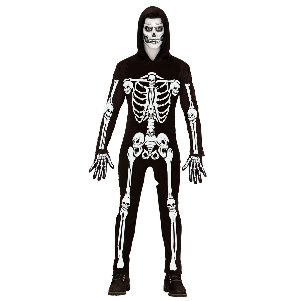 Op deze afbeelding zie je een Kostuums, van het merk Widmann. Walking Bones Scary Skelet Kostuum