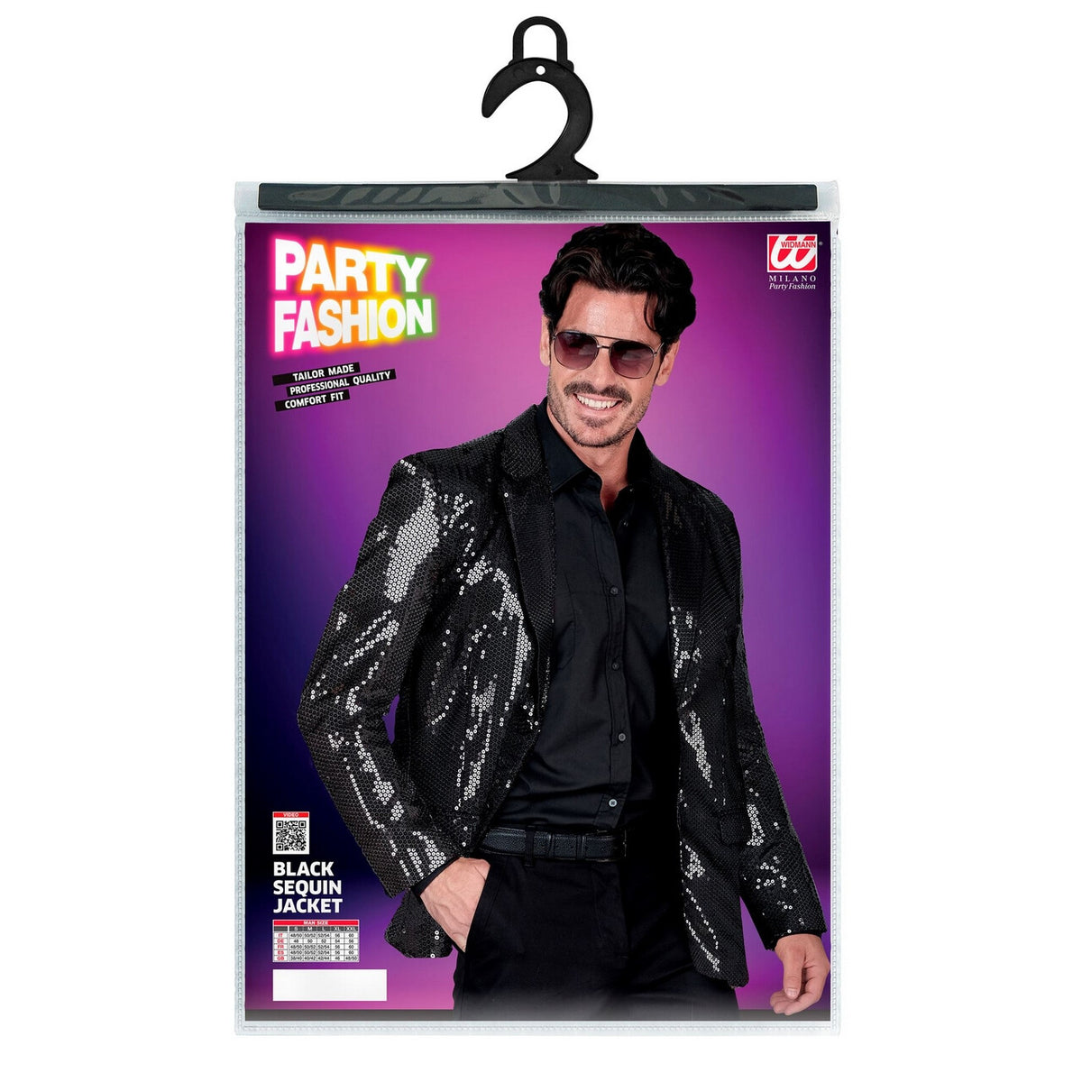 Op deze afbeelding zie je een Kostuums, van het merk Widmann. Pailletten Colbert Glam Fest Man