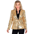 Blazer à Paillettes Or Showgirl