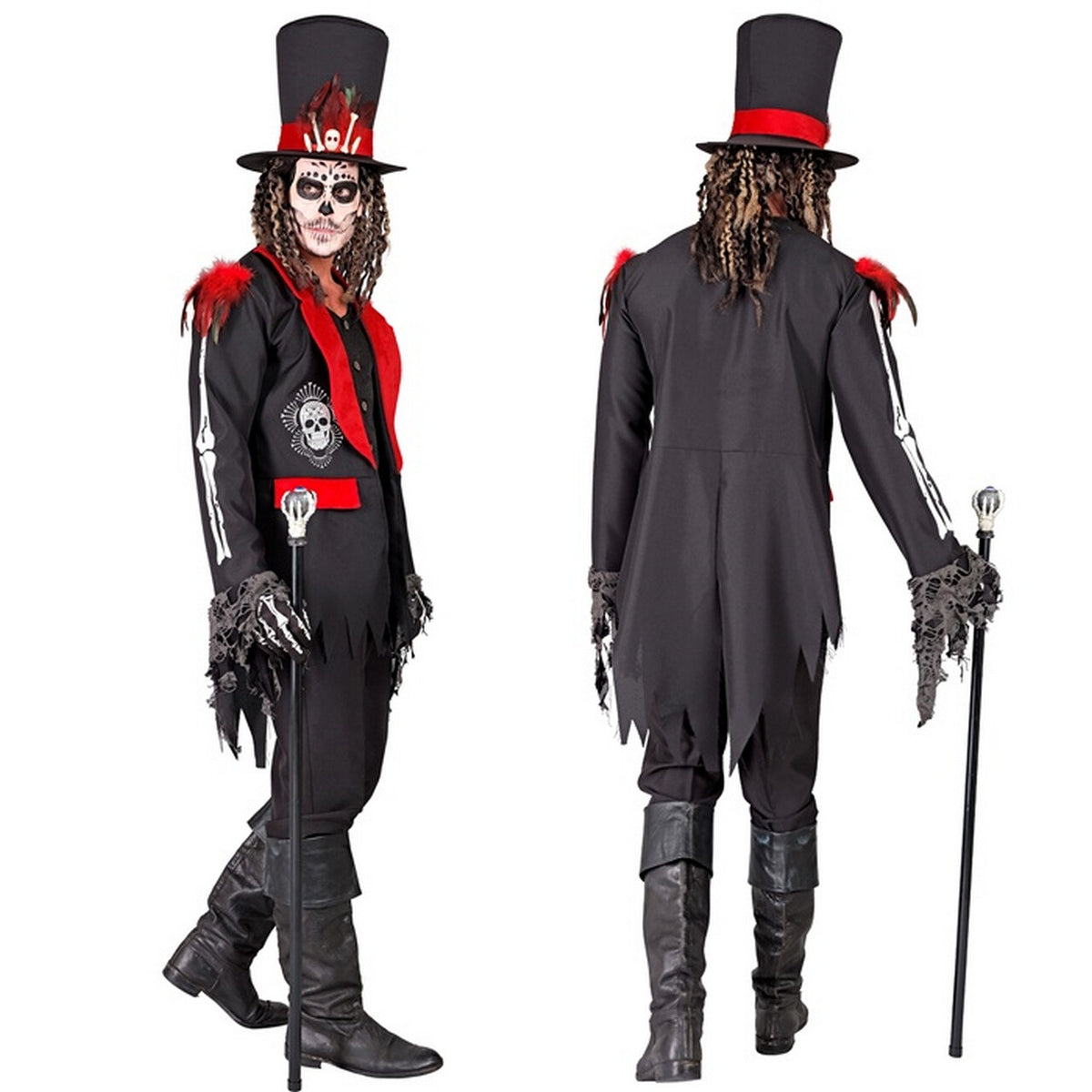 Op deze afbeelding zie je een Kostuums, van het merk Widmann. Duistere Voodoo Master Man