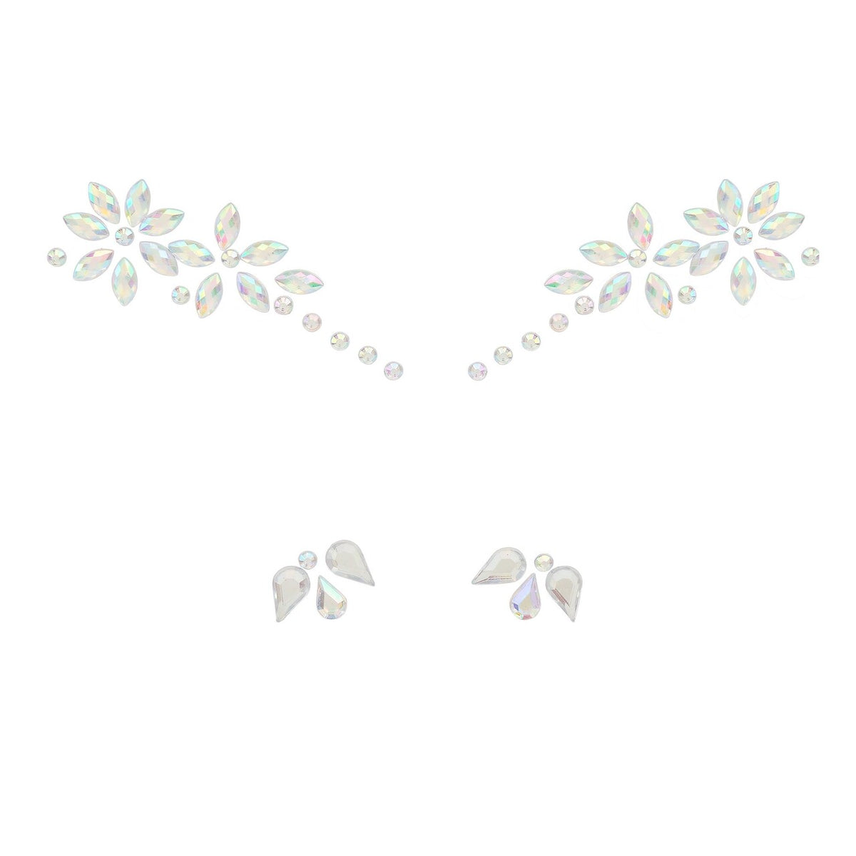 Op deze afbeelding zie je een Decoratie, van het merk Widmann. Gezicht Stickers Bloemparels