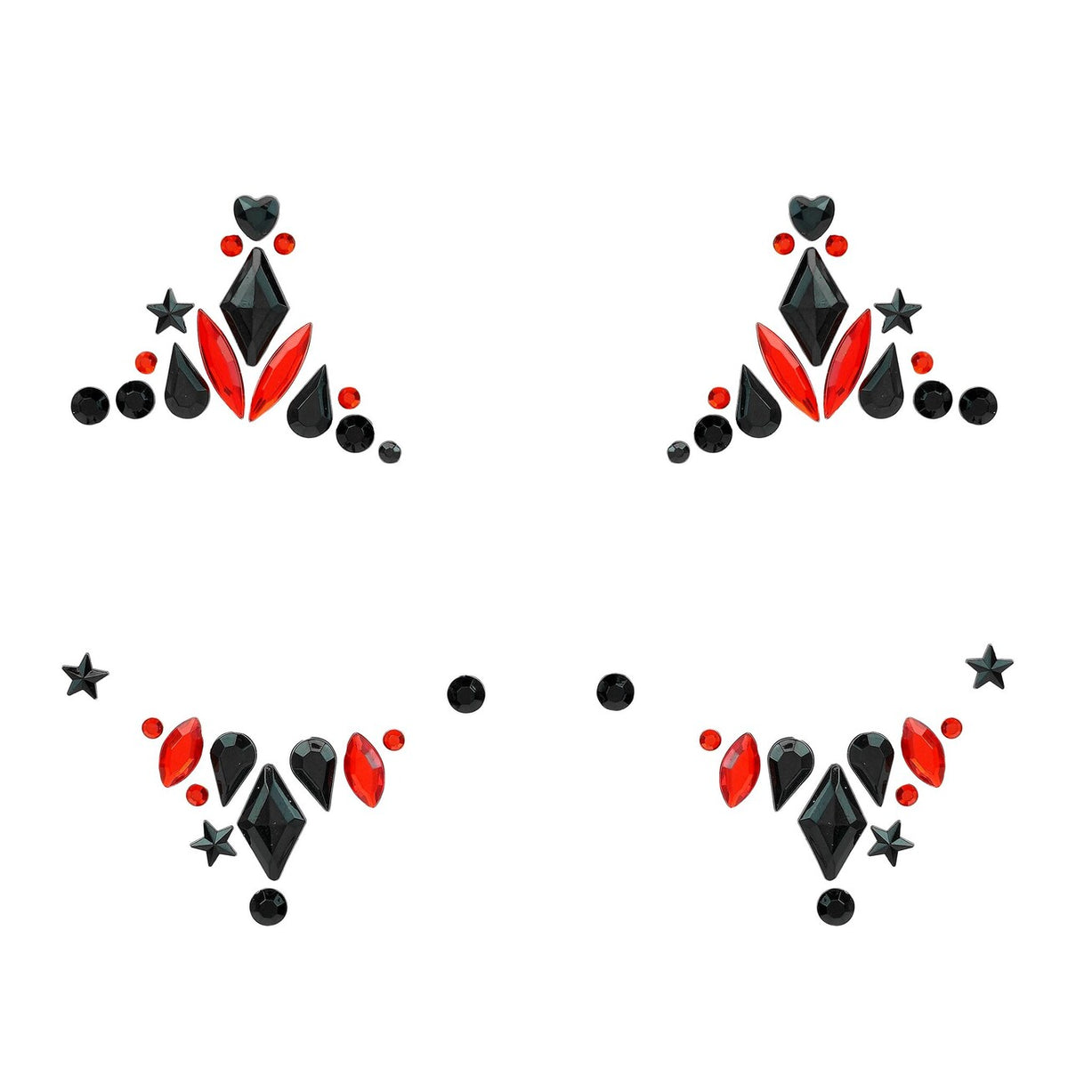 Op deze afbeelding zie je een Decoratie, van het merk Widmann. Gezicht Stickers Harlekijn