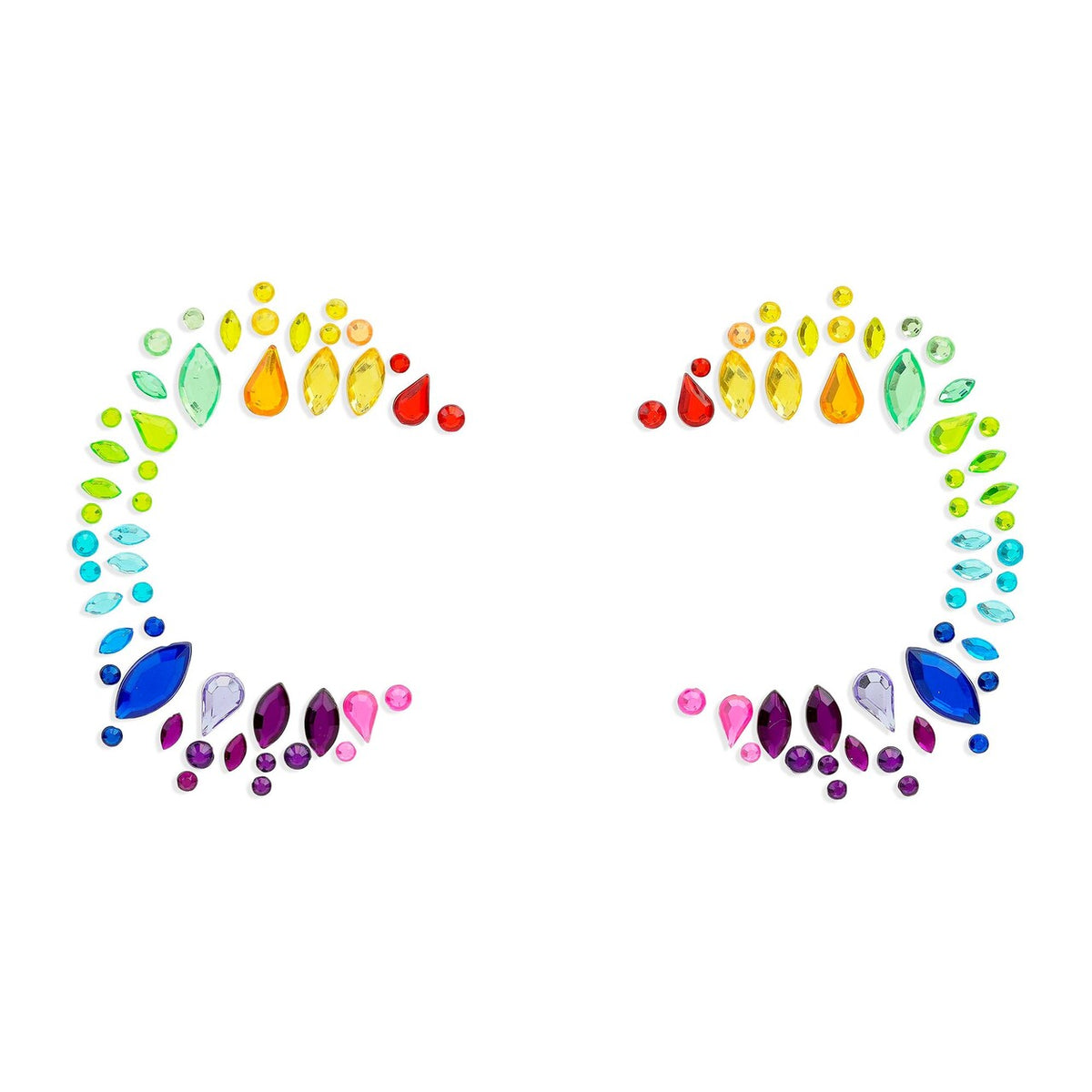 Op deze afbeelding zie je een Decoratie, van het merk Widmann. Gezicht Stickers Pride Queen
