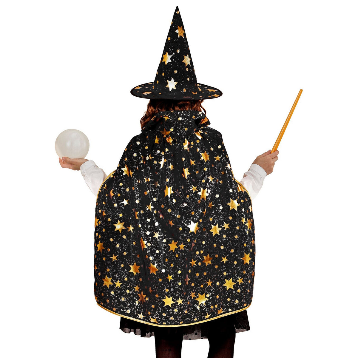 Op deze afbeelding zie je een Kostuums, van het merk Widmann. Magische Tovenaarscape Midnight Star Kind