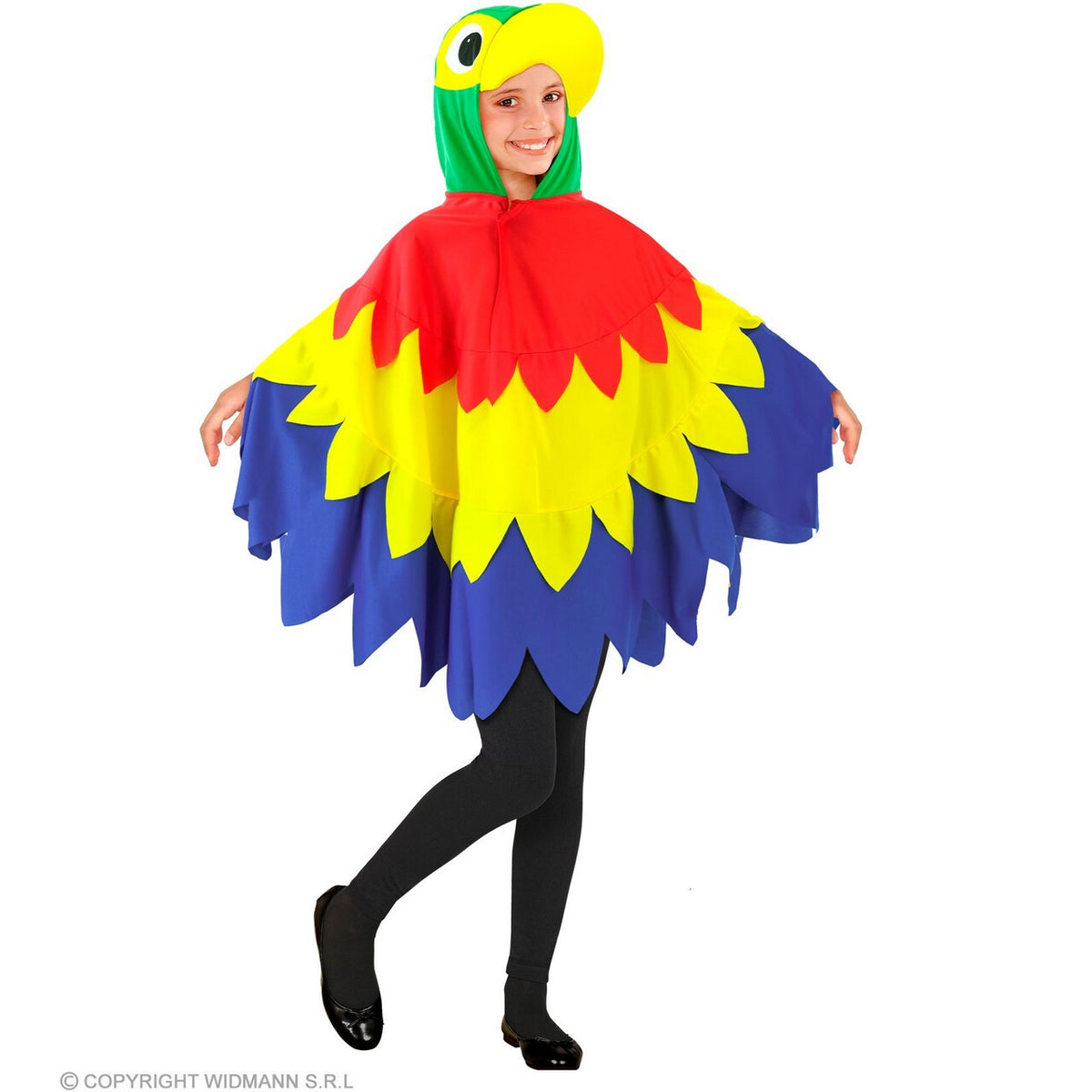 Op deze afbeelding zie je een Kostuums, van het merk Widmann. Papi De Vrolijke Papegaai Kind Kostuum