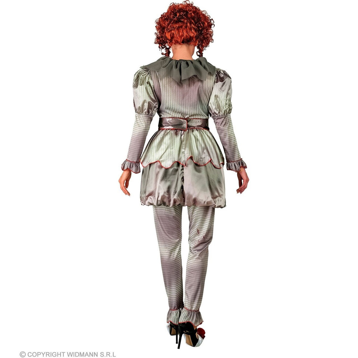 Op deze afbeelding zie je een Kostuums, van het merk Widmann. Moordende Scary Clown Penelope Vrouw Kostuum