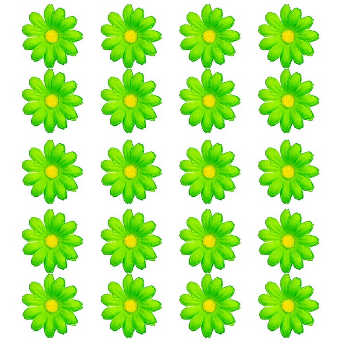 Op deze afbeelding zie je een Decoratie, van het merk Widmann. Groene Bloemendecoratie 20 Stuks