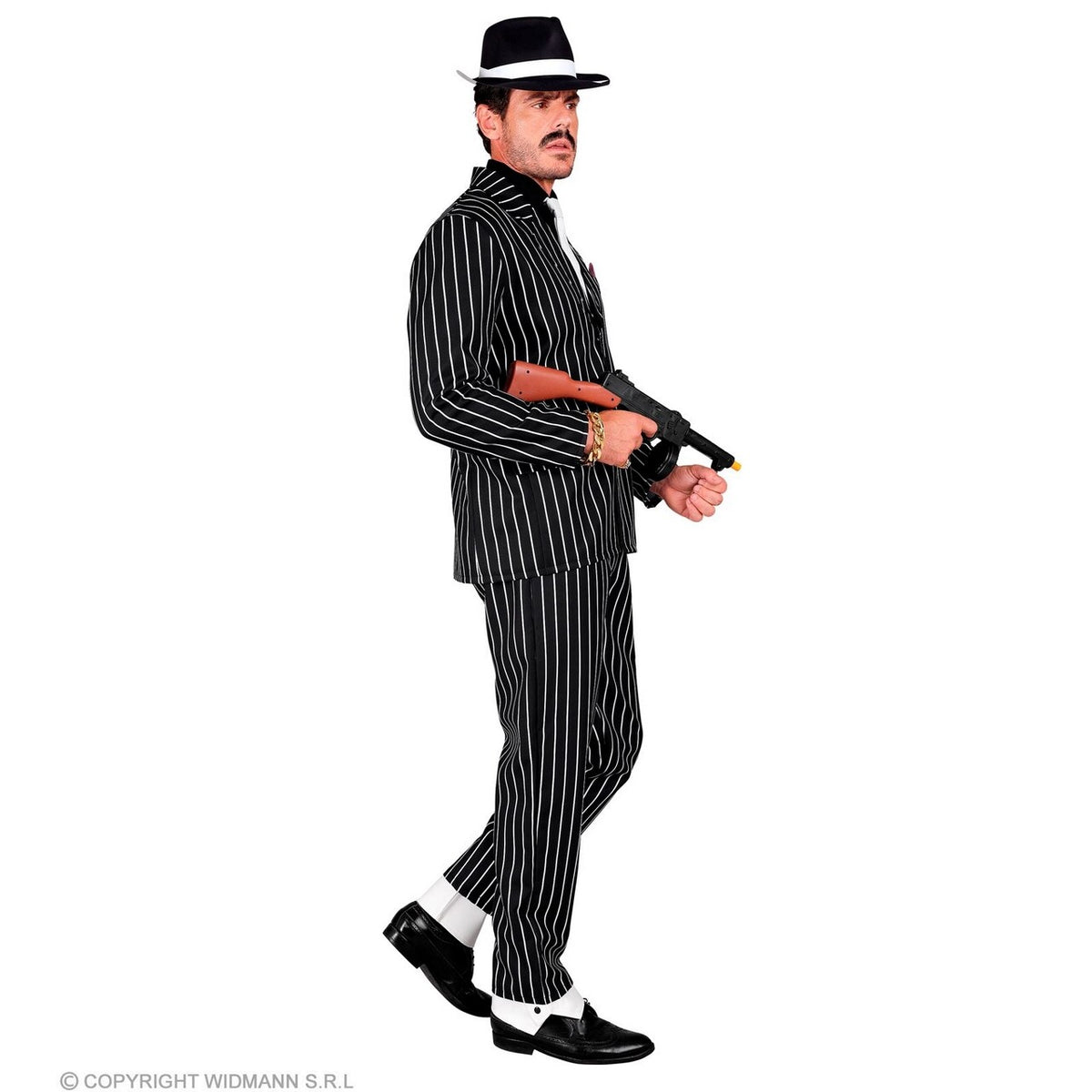 Op deze afbeelding zie je een Kostuums, van het merk Widmann. Gary Gangster Man Kostuum