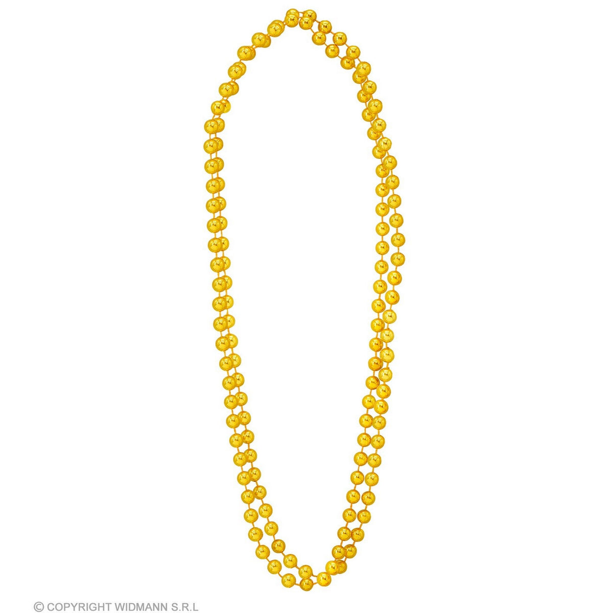 Op deze afbeelding zie je een Accessoires, van het merk Widmann. Dubbele Kralen Ketting Goud