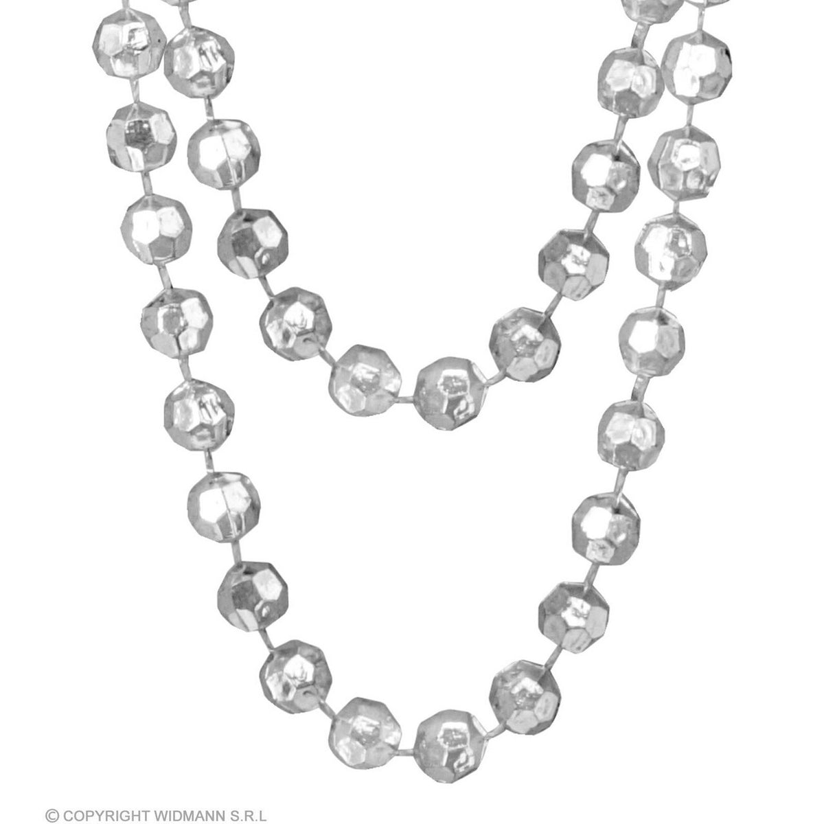 Op deze afbeelding zie je een Accessoires, van het merk Widmann. Dubbele Disco Kralen Ketting Zilver