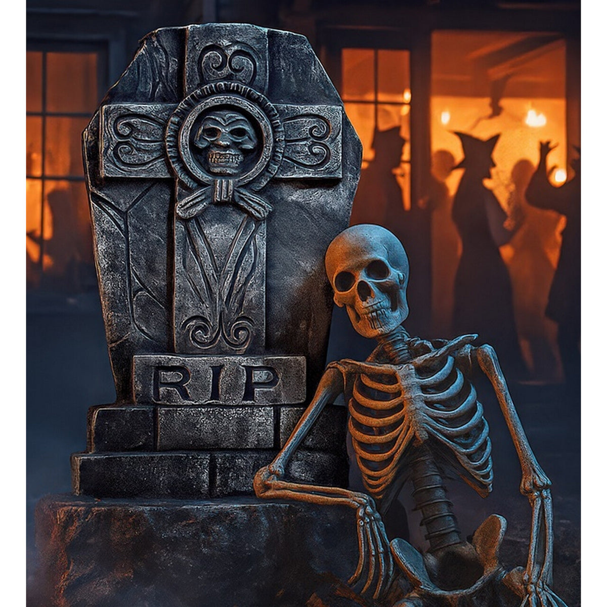 Op deze afbeelding zie je een Decoratie, van het merk Widmann. Decoratie Rest In Peace Grafsteen