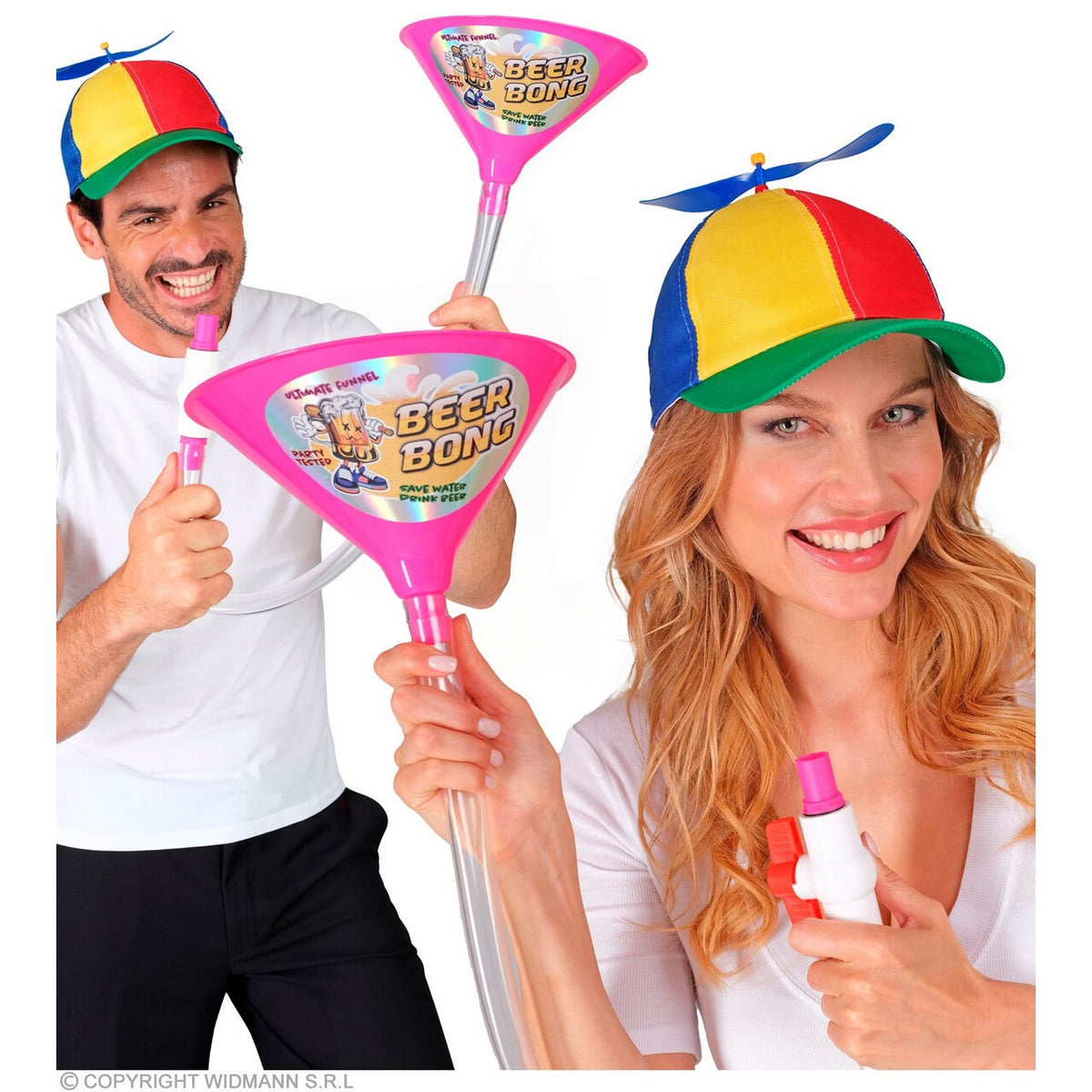 Op deze afbeelding zie je een Accessoires, van het merk Widmann. Roze Bier Trechter Spel