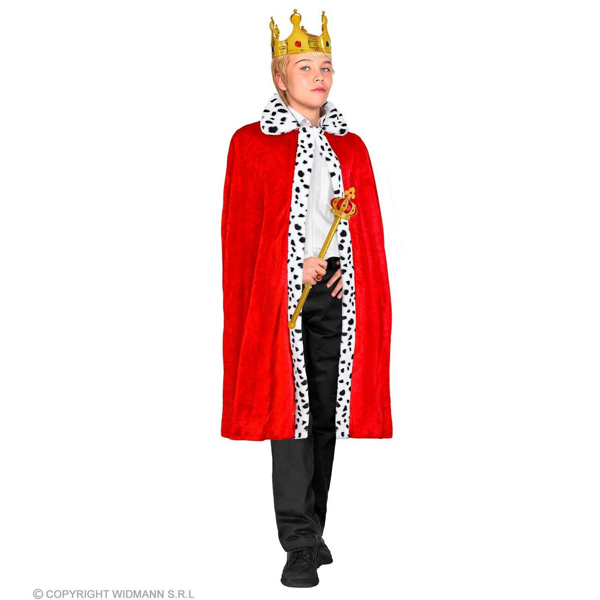 Op deze afbeelding zie je een Kostuums, van het merk Widmann. Rode Koninklijke Cape Kind Kind