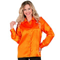 Chemise Satin Orange Années 70