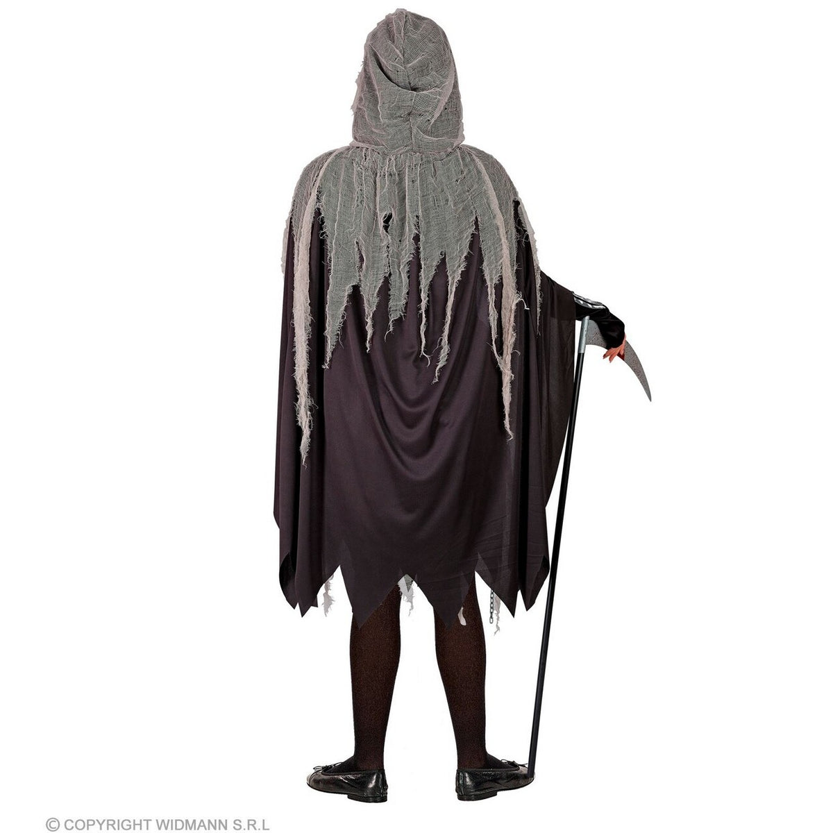 Op deze afbeelding zie je een Kostuums, van het merk Widmann. Skelet Spook Zwarte Beul Meisje Kostuum