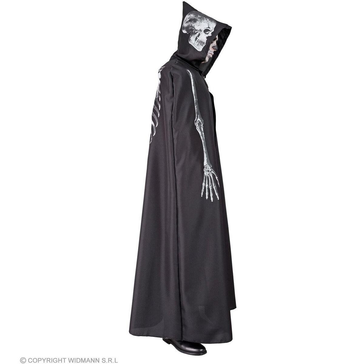 Op deze afbeelding zie je een Kostuums, van het merk Widmann. Skelet Cape Met Met Ruggengraat En Kap