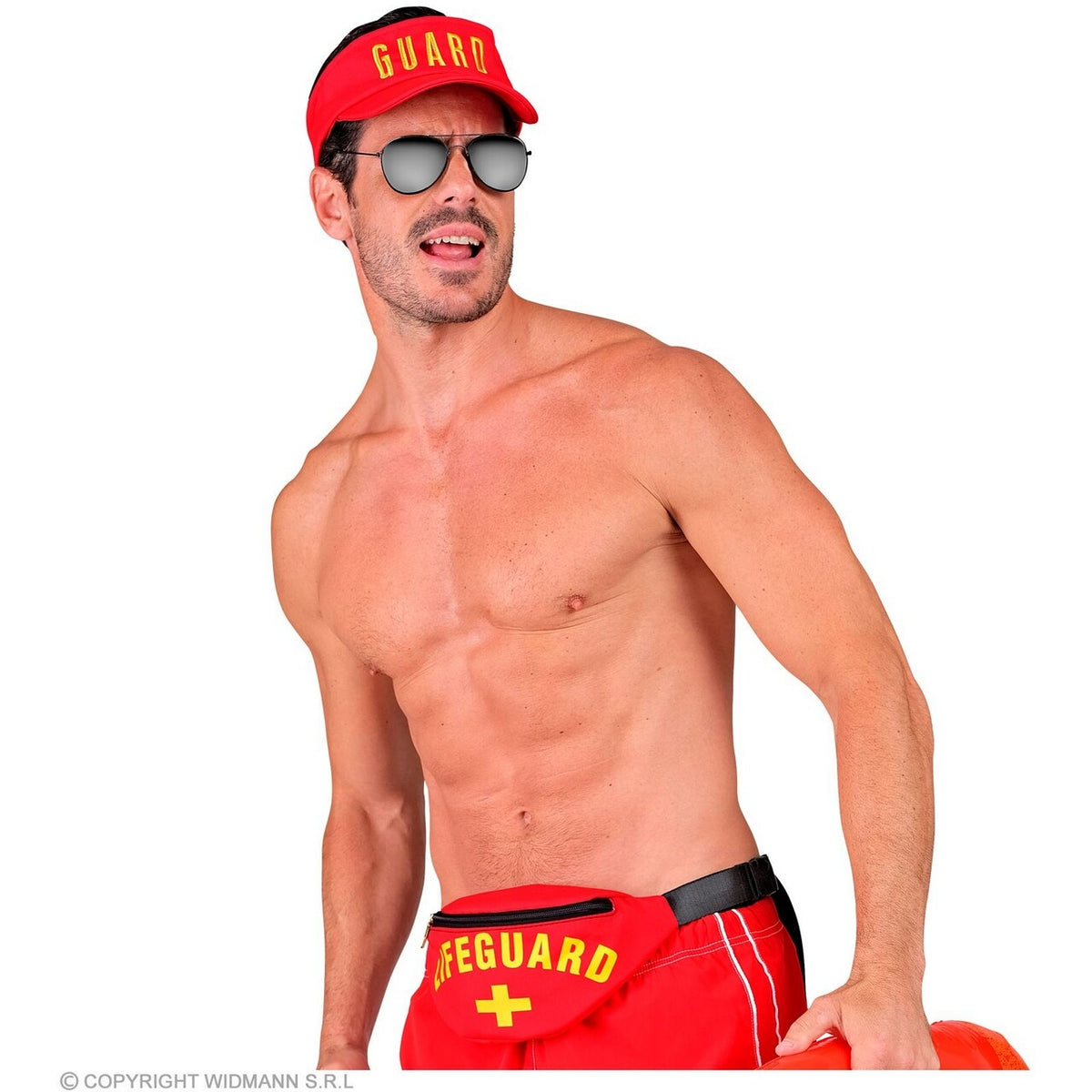 Op deze afbeelding zie je een Accessoires, van het merk Widmann. Badmeester Zonneklep En Heuptasje