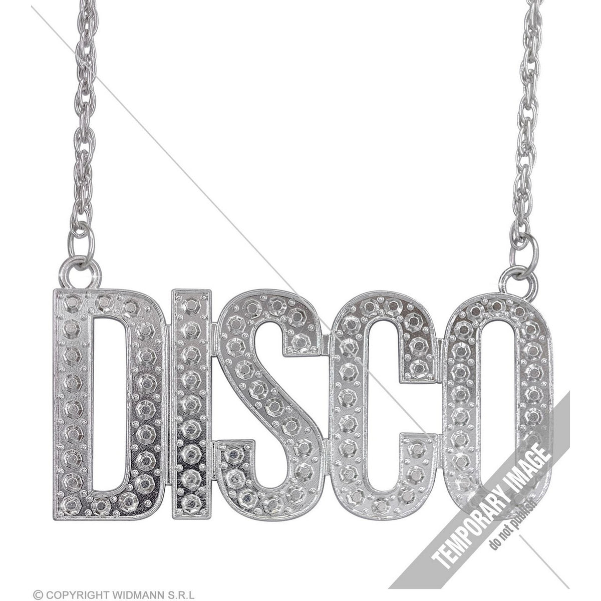 Op deze afbeelding zie je een Accessoires, van het merk Widmann. Ketting Disco Zilver 65 Cm