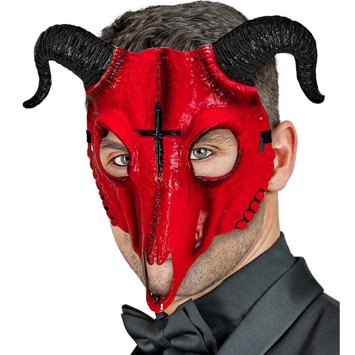 Op deze afbeelding zie je een Accessoires, van het merk Widmann. Masker Satanische Ram