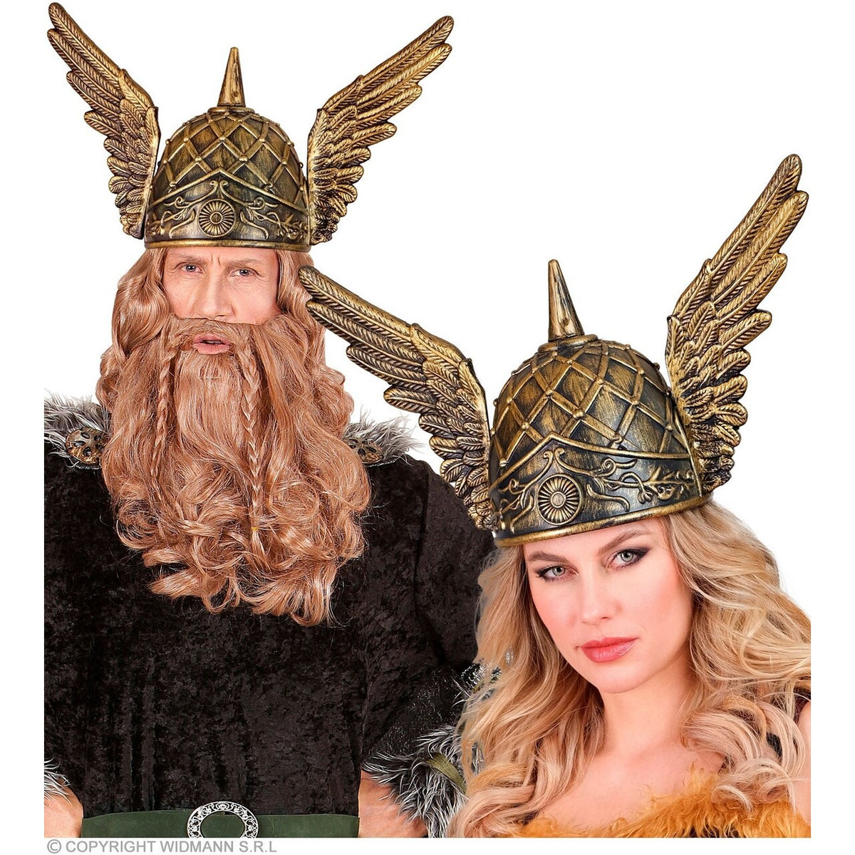 Op deze afbeelding zie je een Accessoires, van het merk Widmann. Viking Helm Met Vleugels
